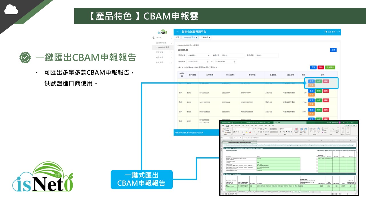 一鍵匯出CBAM申報報告