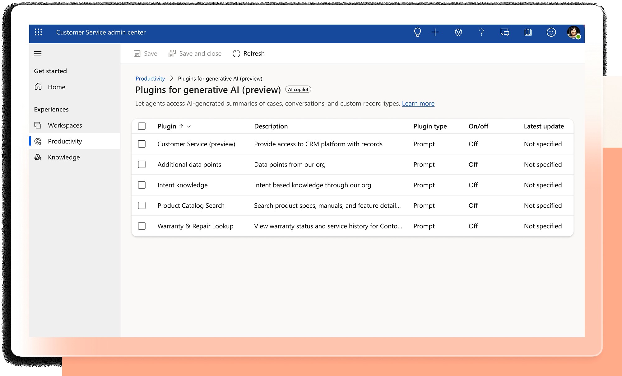 輕鬆設定 Copilot for Service 以符合您的需求，並進一步利用 Microsoft Copilot Studio 進行自訂以滿足獨特需求。